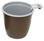 Чашка (0,2 л) 50 шт /Бело-коричневая